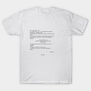 Reservoir Dogs Screenplay T-Shirt